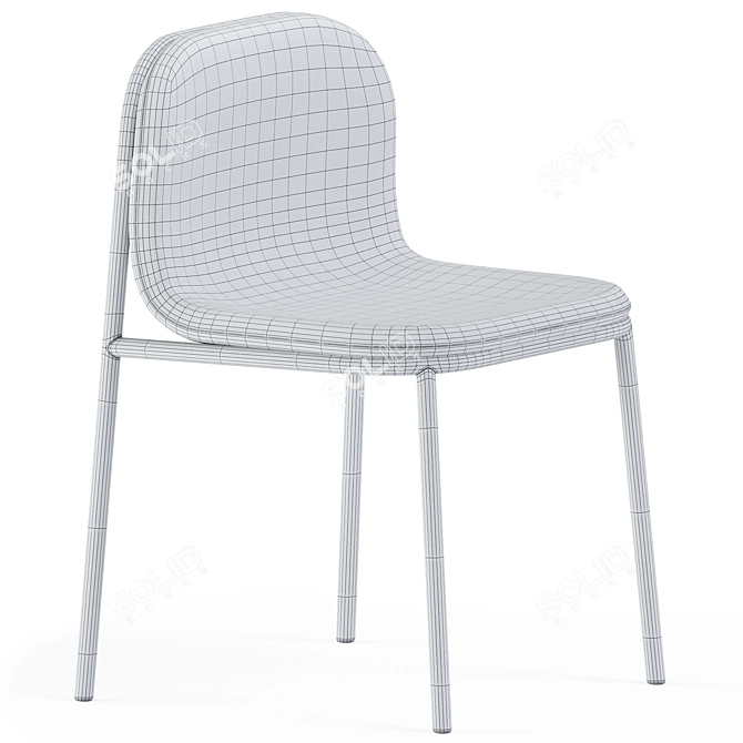 Elegant Shell Chair by Annud 3D model image 3