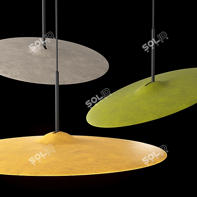 Acustica Pendant Lamp by Fabbian: Sound-Absorbing Elegance 3D model image 3