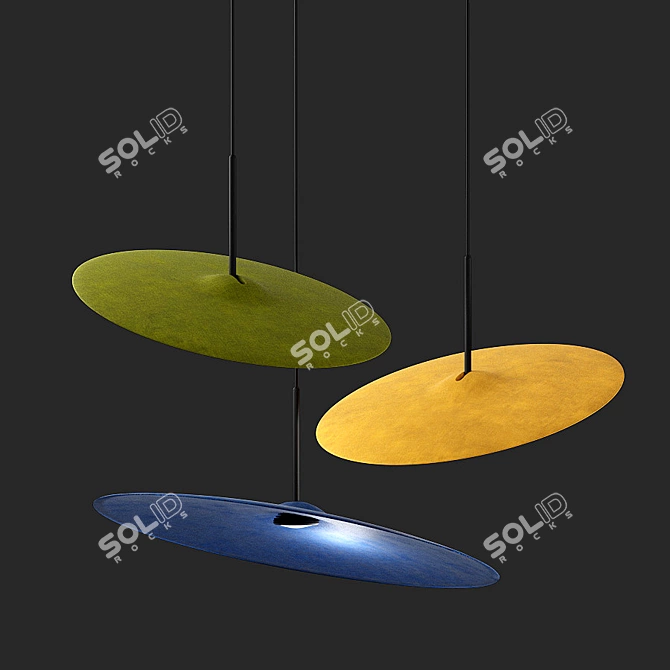 Acustica Pendant Lamp by Fabbian: Sound-Absorbing Elegance 3D model image 4