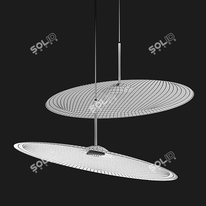 Acustica Pendant Lamp by Fabbian: Sound-Absorbing Elegance 3D model image 6