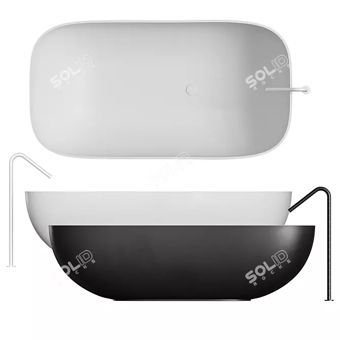 Boffi FAROE Freestanding Bathtub 3D model image 3