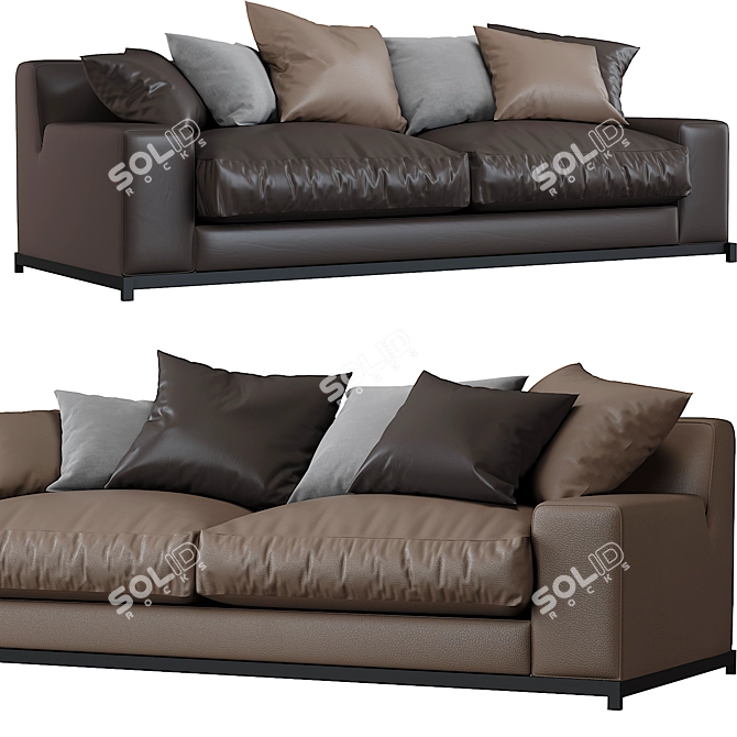 Modern Frieman Sofa: Stylish and Comfortable 3D model image 1