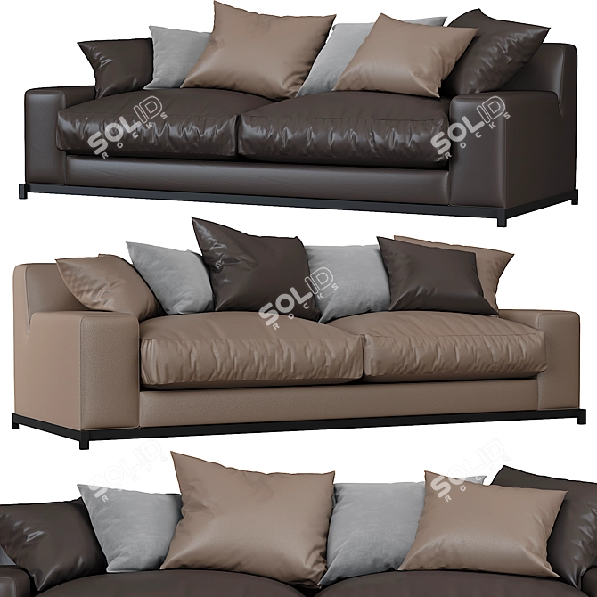 Modern Frieman Sofa: Stylish and Comfortable 3D model image 2