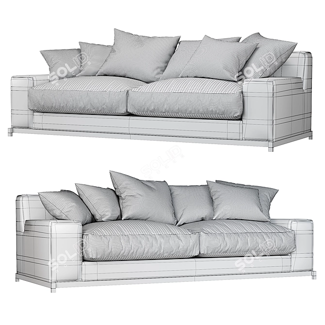 Modern Frieman Sofa: Stylish and Comfortable 3D model image 6