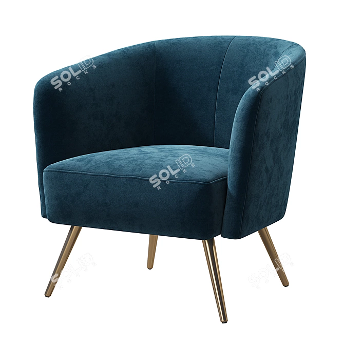 Berkeley Armchair 2: Contemporary Comfort at its Best 3D model image 1