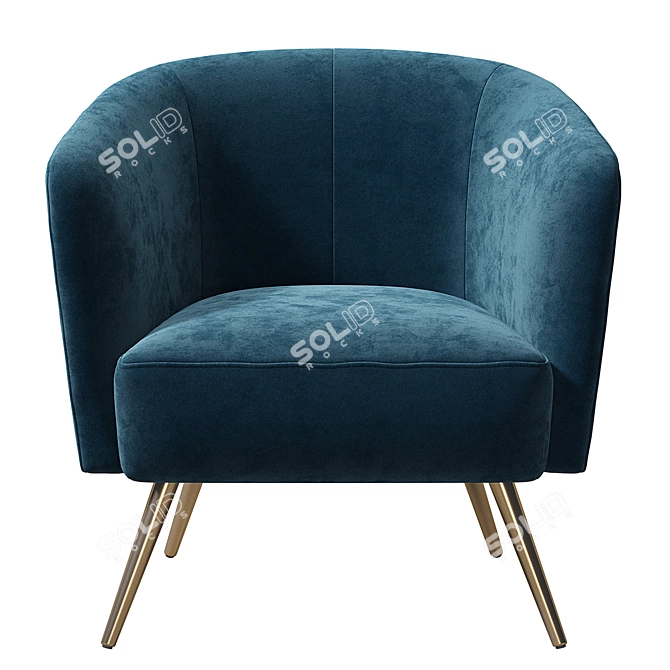 Berkeley Armchair 2: Contemporary Comfort at its Best 3D model image 3