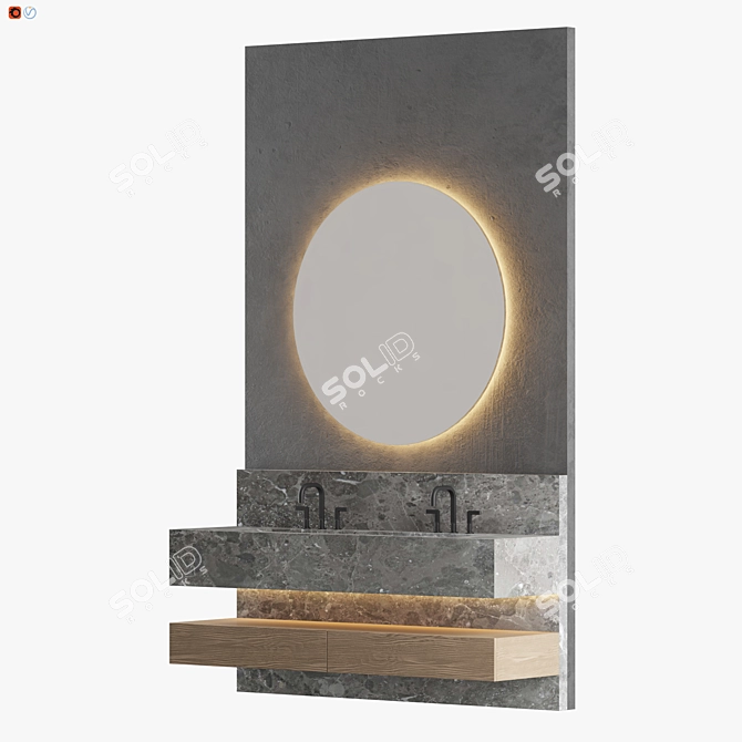 Rustic Reflections: Wabi-Sabi Elegance 3D model image 2