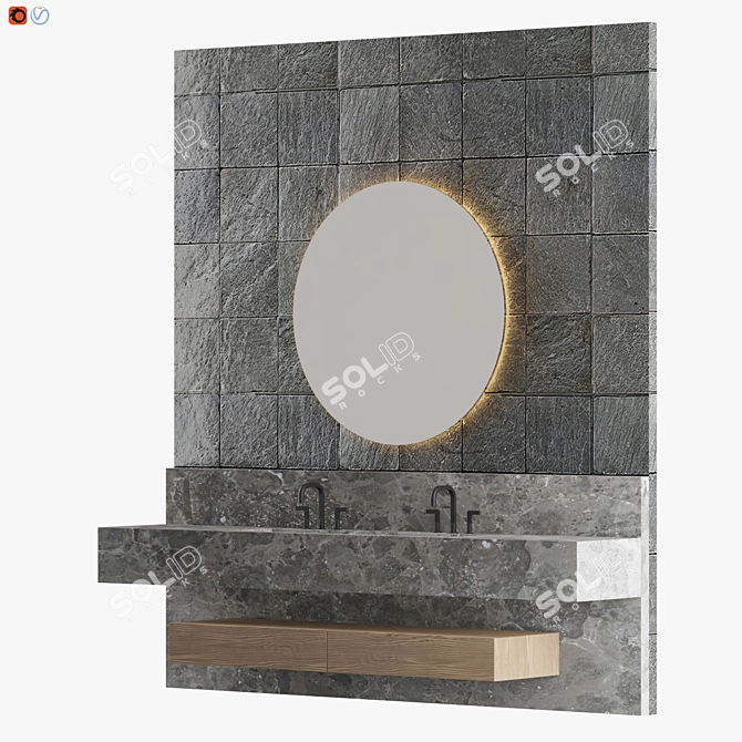 Rustic Reflections: Wabi-Sabi Elegance 3D model image 6