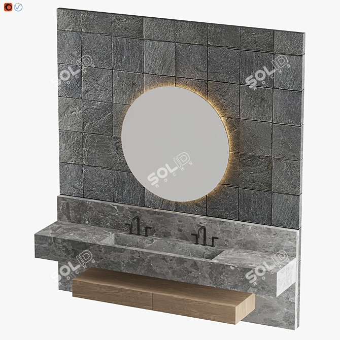 Rustic Reflections: Wabi-Sabi Elegance 3D model image 7