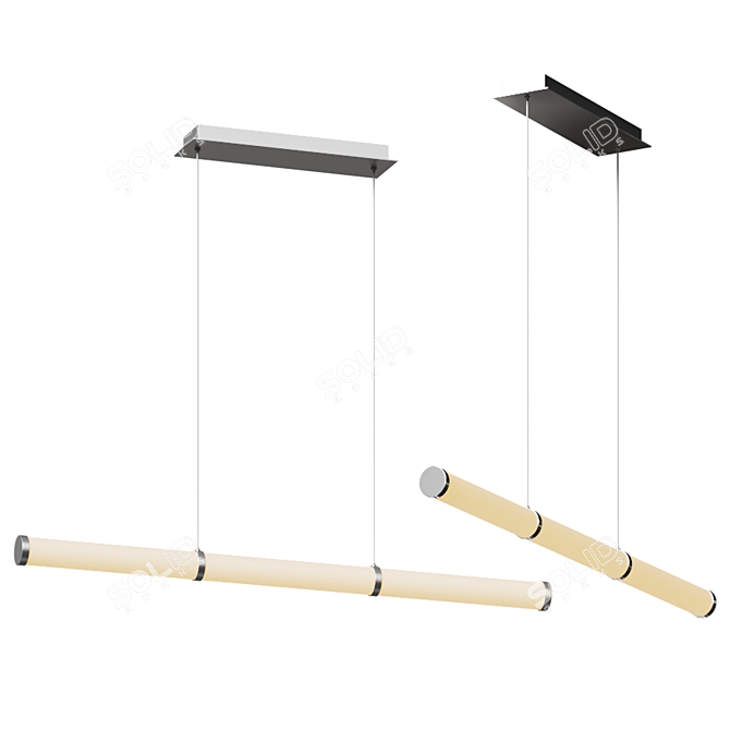 Veneto LED Linear Pendant Light by Huxe 3D model image 1