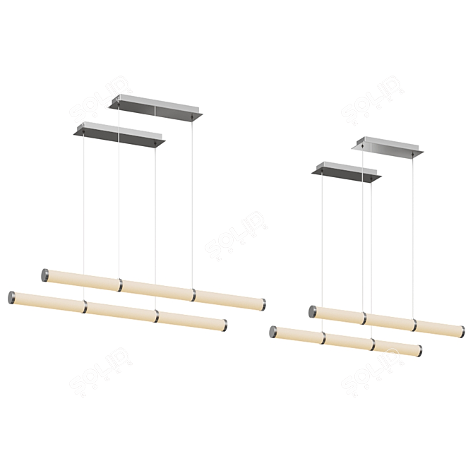 Veneto LED Linear Pendant Light by Huxe 3D model image 4