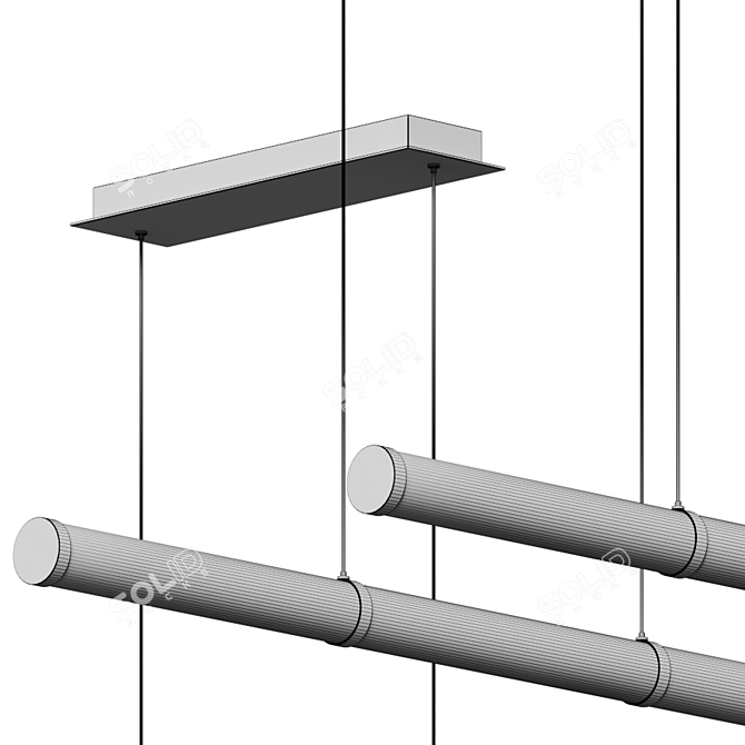 Veneto LED Linear Pendant Light by Huxe 3D model image 5