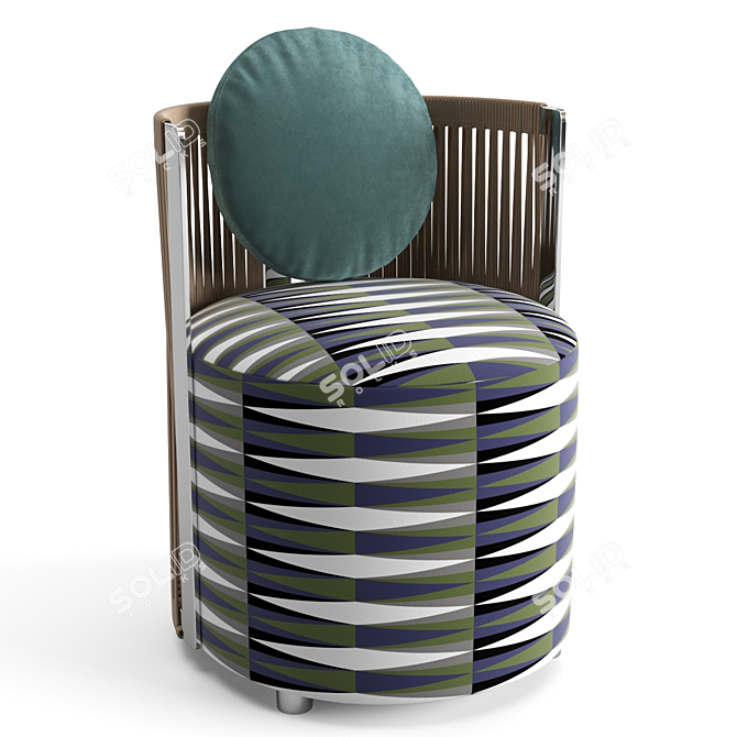 Luxury Fendi Casa Thea Armchair 3D model image 5