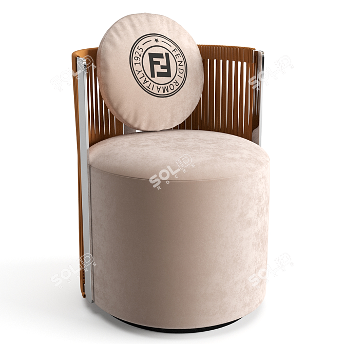 Luxury Fendi Casa Thea Armchair 3D model image 6