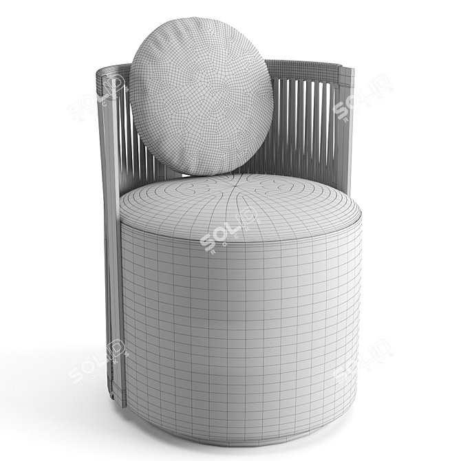 Luxury Fendi Casa Thea Armchair 3D model image 7