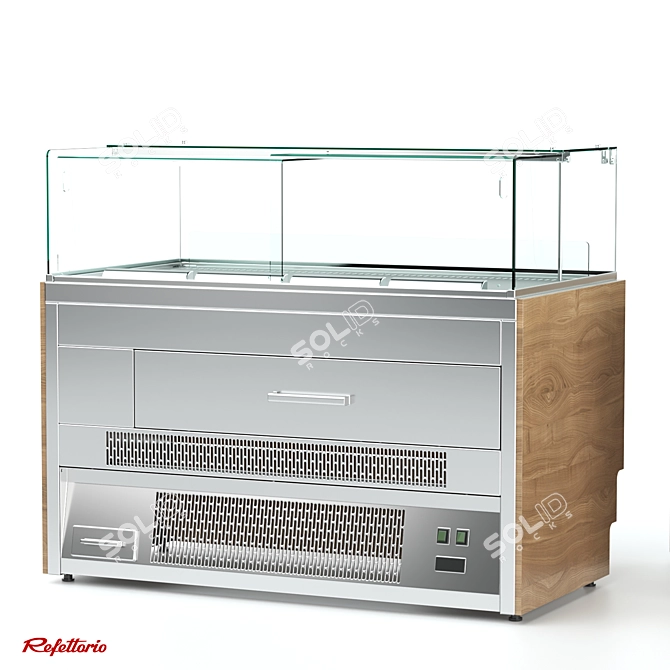 RKC1 Confectionery Counter: Professional Refrigerated Solution 3D model image 7