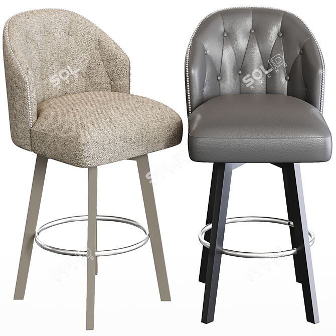 Maris Swivel Bar Stool: Sleek & Stylish 3D model image 1