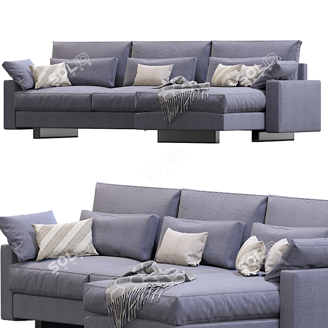 Modular Harmony Sofa: Sleek, Stylish, & Versatile 3D model image 2