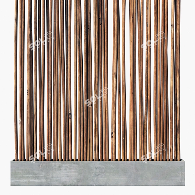 Elegant Thin Branch Screen 3D model image 2