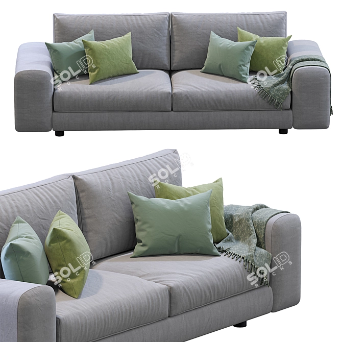 Arflex Low Land Sofa: Sleek and Modern 3D model image 1