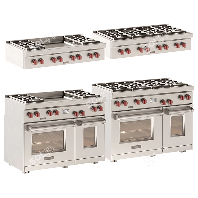 Wolf Oven 48" American Style 3D model image 2