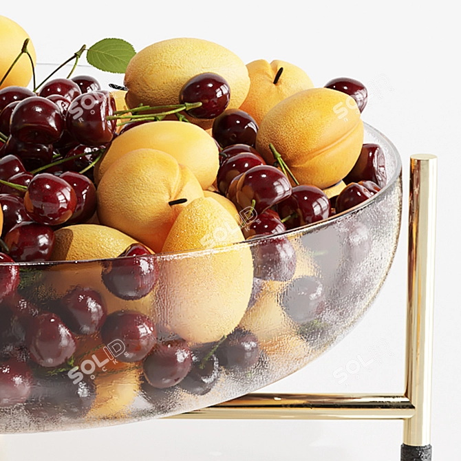 Elegant Fruits Dish 3D model image 3