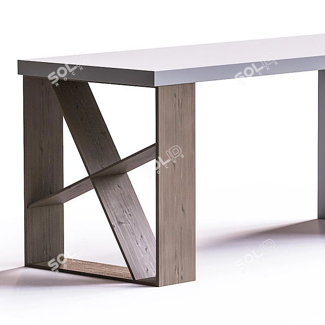Corona Render 6 Office Table 3D model image 3