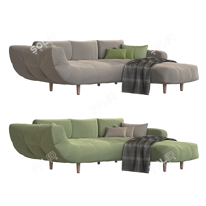 CozyModular Sofa 3D model image 3