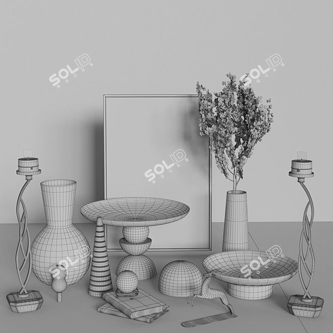 Modern Decorative Set 30-Piece 3D model image 5