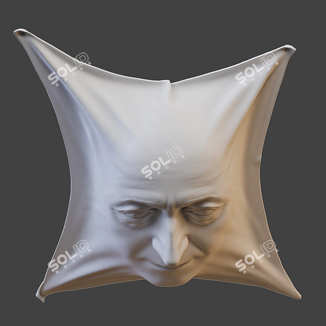 Sleek Face Sculpture 3D model image 4