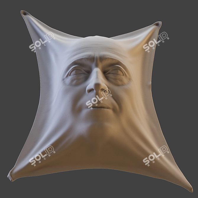 Sleek Face Sculpture 3D model image 5