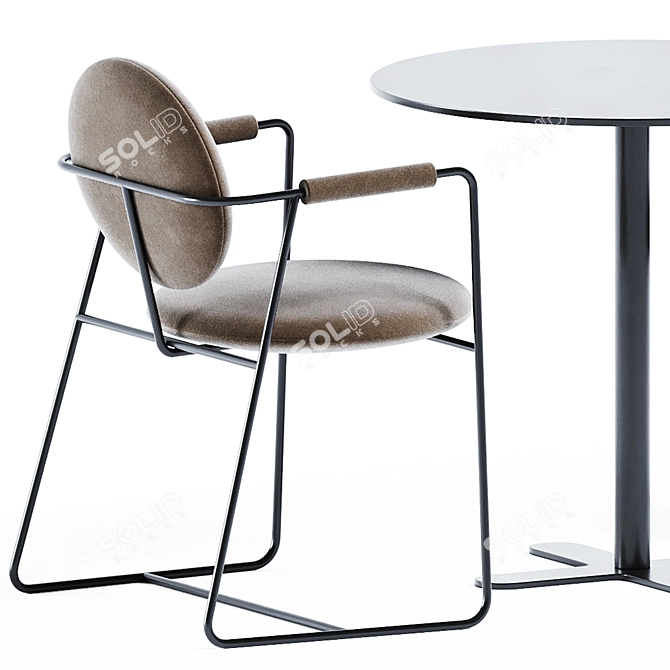 Modern Outdoor Dining Set: Antibes Table & Gemma Chair 3D model image 3