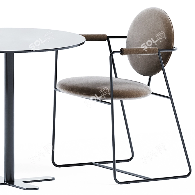 Modern Outdoor Dining Set: Antibes Table & Gemma Chair 3D model image 4