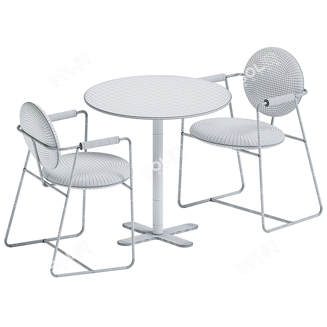 Modern Outdoor Dining Set: Antibes Table & Gemma Chair 3D model image 5