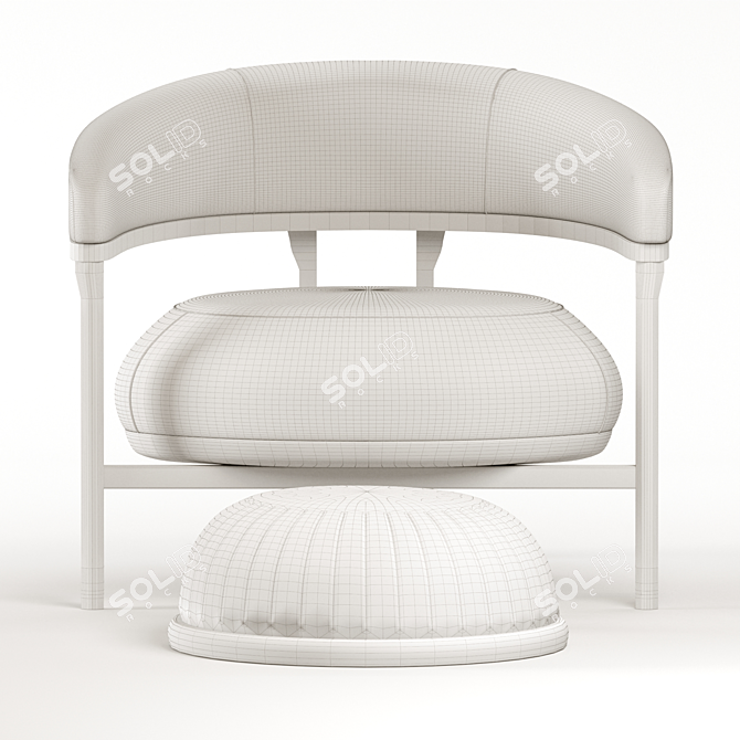 Modern 1290 Armchair: Sleek and Stylish 3D model image 3