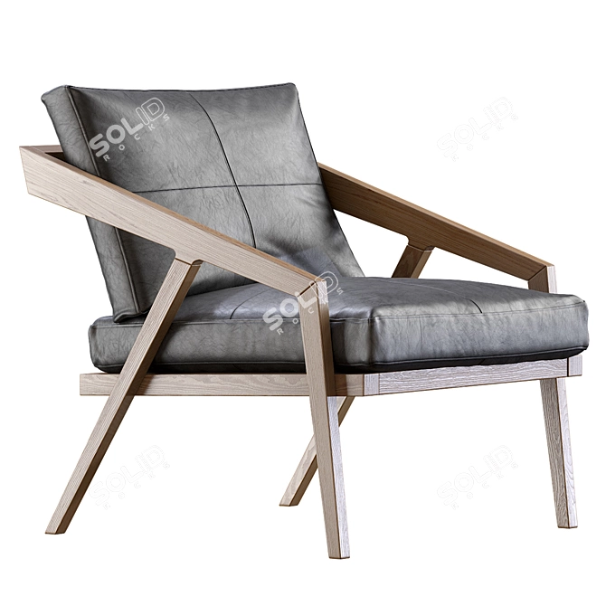 Contemporary Carioca Armchair 3D model image 3