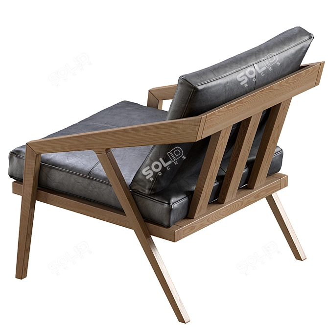 Contemporary Carioca Armchair 3D model image 6