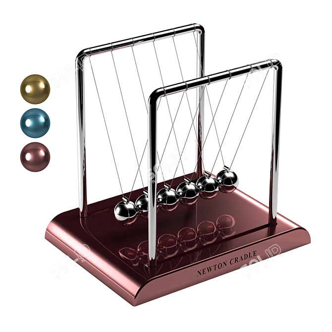 Momentum Swing Newton Cradle 3D model image 1