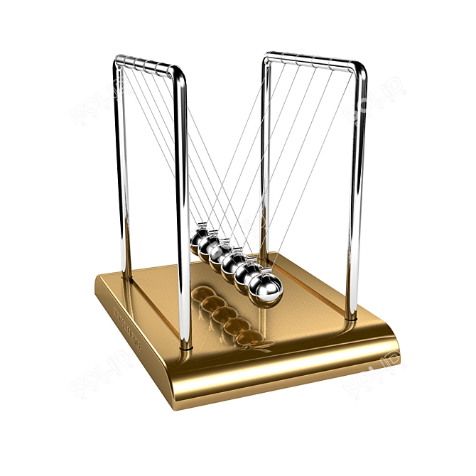 Momentum Swing Newton Cradle 3D model image 4