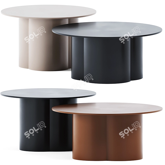 Elegant Rayon Coffee Tables 3D model image 1