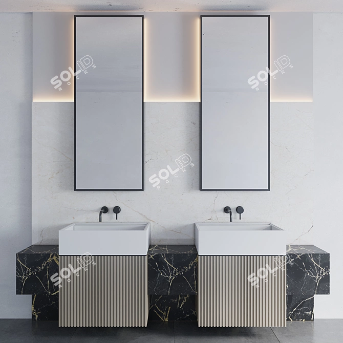 Modern Bathroom furniture T2 3D model image 5