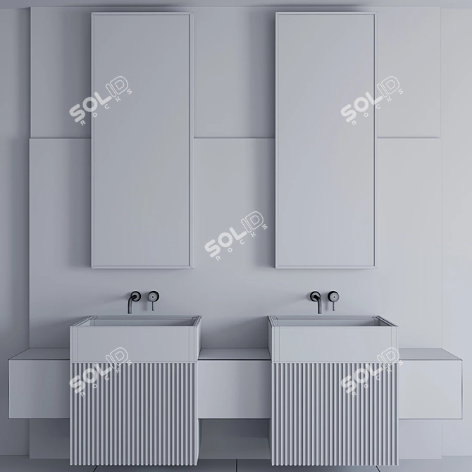 Modern Bathroom furniture T2 3D model image 6