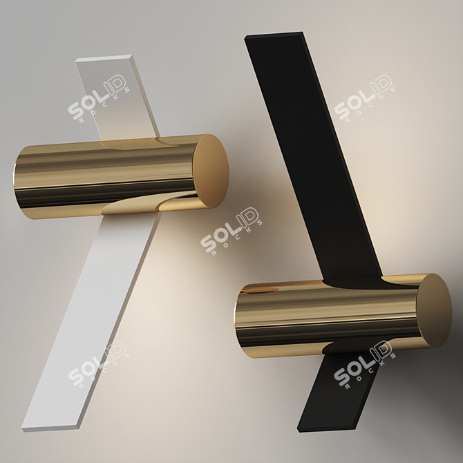 Elegant Nastro Wall Light 3D model image 1