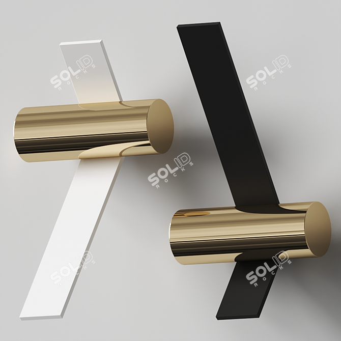 Elegant Nastro Wall Light 3D model image 3