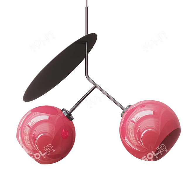 Sleek Cherry Pendant Light 3D model image 1