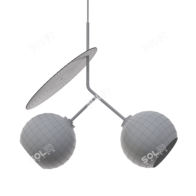 Sleek Cherry Pendant Light 3D model image 2