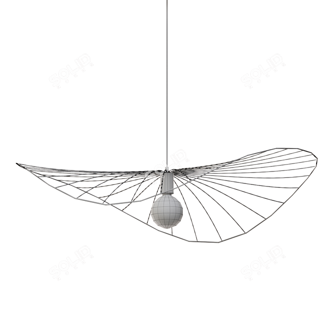 Elegant Vertigo Pendant Light 3D model image 2