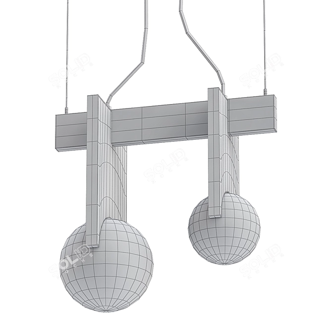 Elegant Juliette Pendant Light 3D model image 2