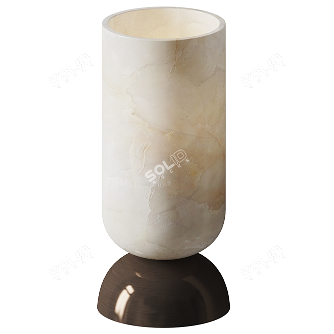 Elegant Alabaster Table Lamp 3D model image 1