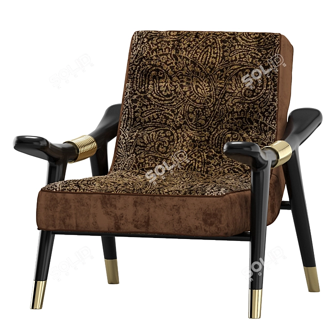 ETRO Masai: Modern Armchair Design 3D model image 1